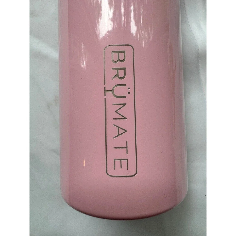 Pink Brumate Winsulator‎ wine bottle silver accents